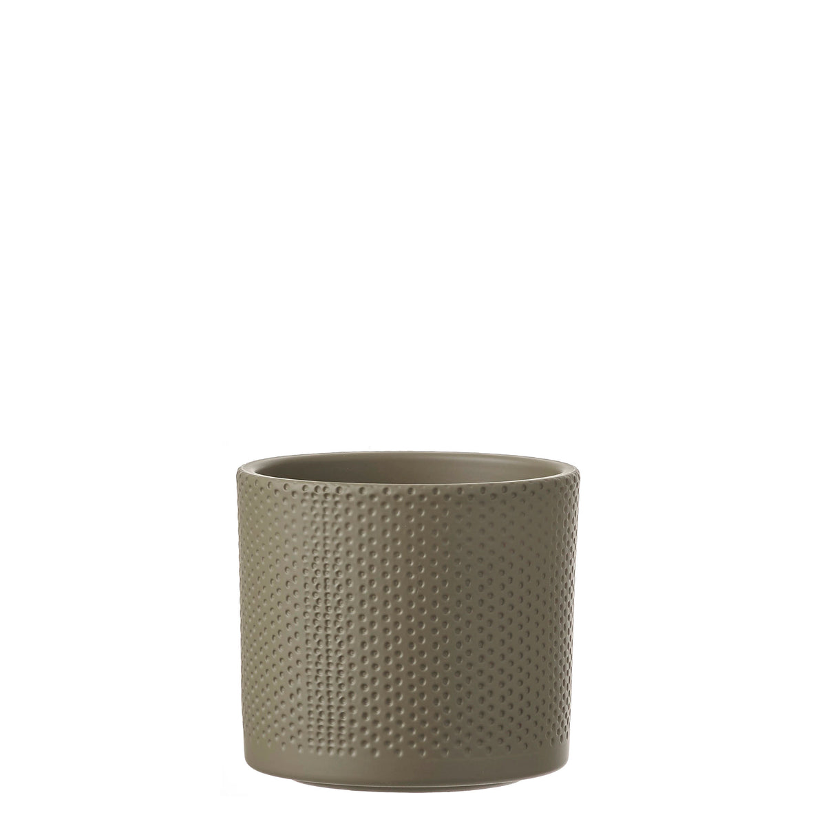 Mica flower pot Era round green relief- Indoor pot
