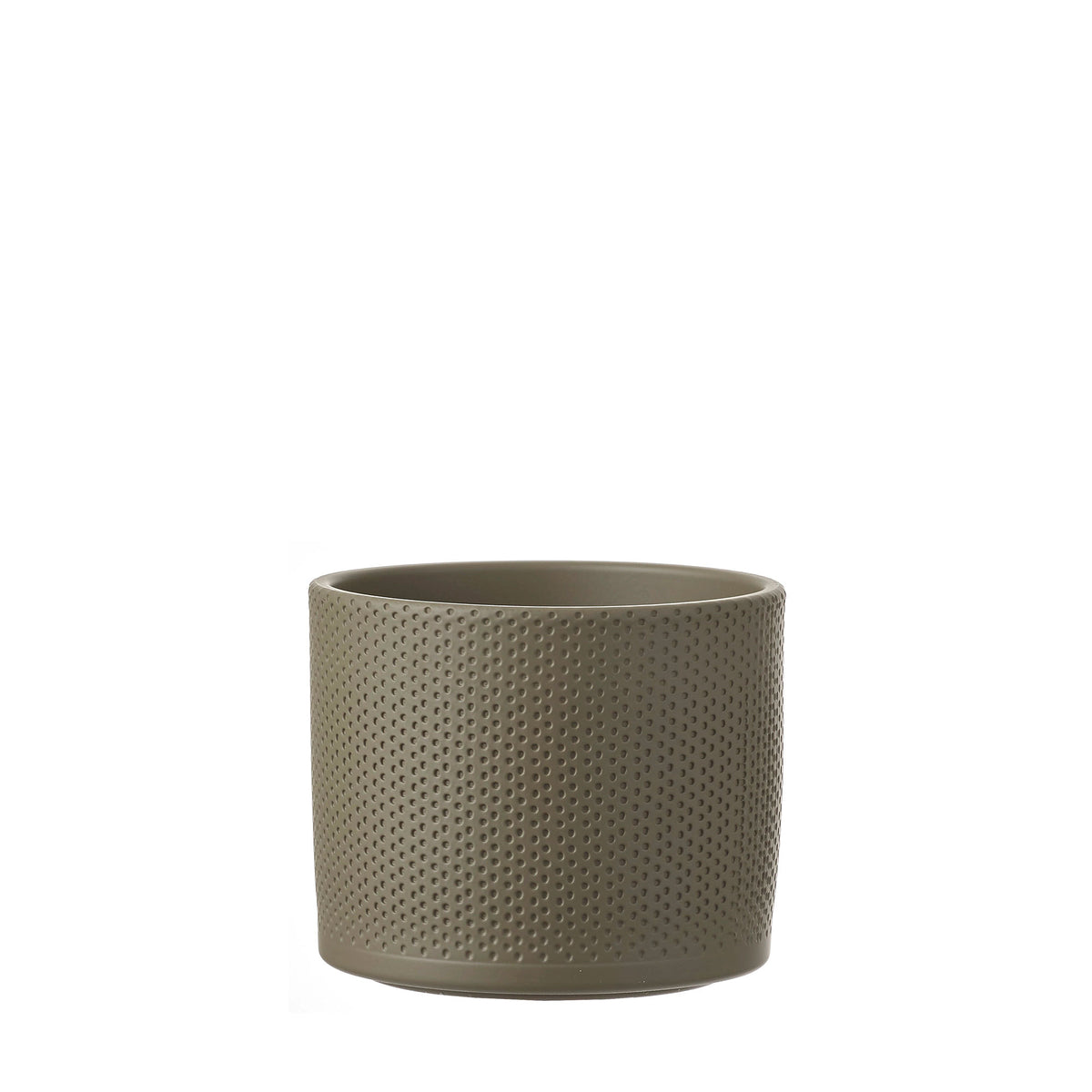 Mica flower pot Era round green relief- Indoor pot