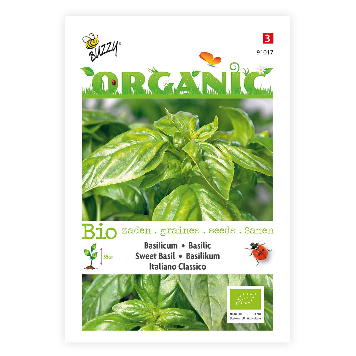 Basil Ocimum 'Italiano Classico' - Organic 12 m² - Herb seeds