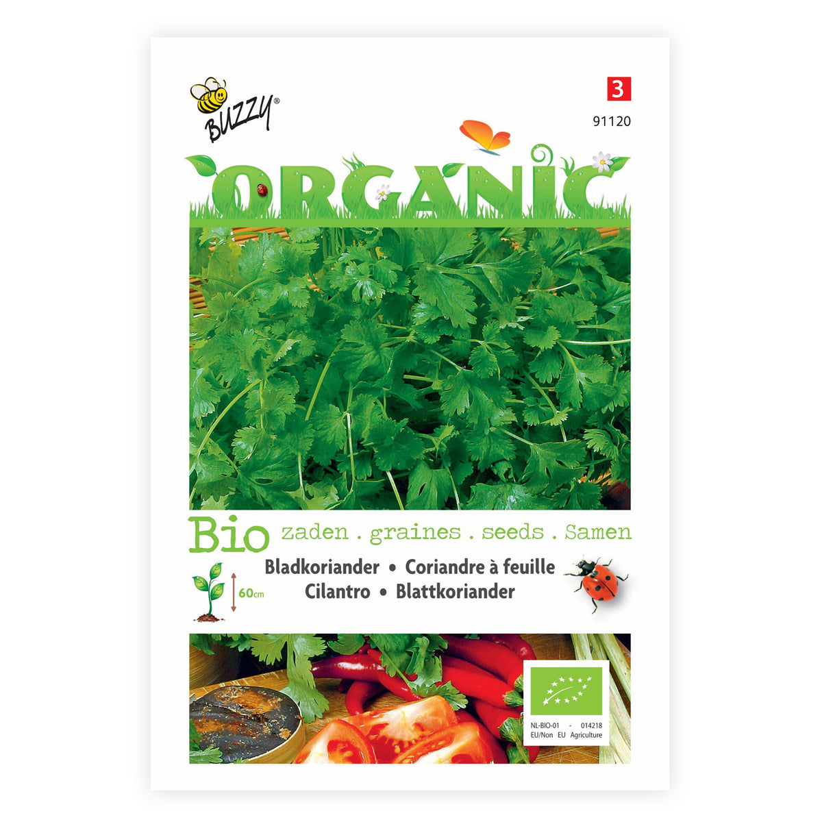 Coriander Coriandrum sativum - Organic 4 m² - Herb seeds