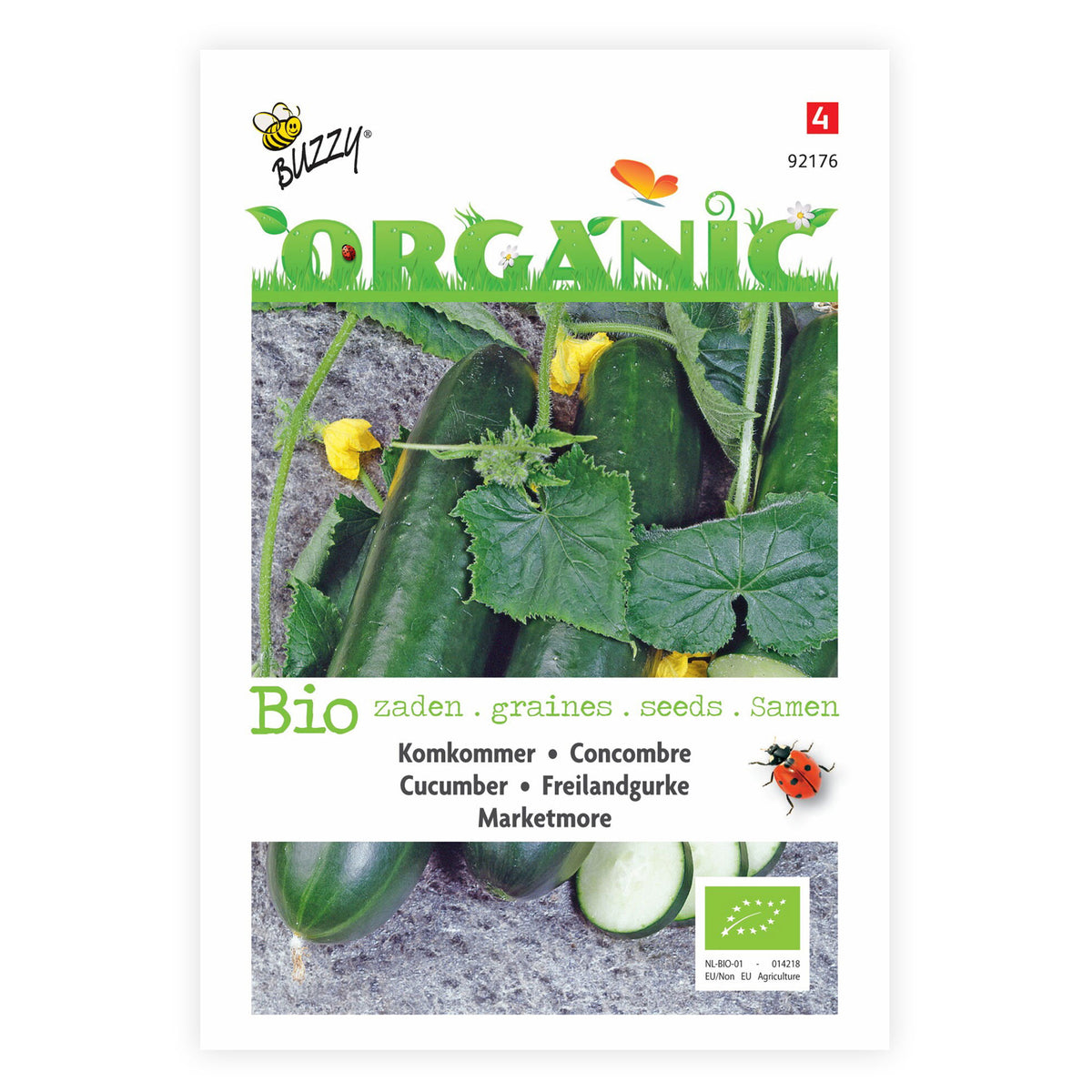 Cucumber Cucumis 'Marketmore' - Organic 6 m² - Vegetable seeds