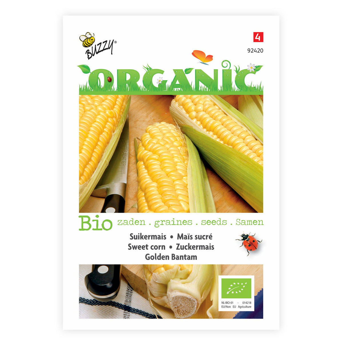 Sweet corn Zea 'Golden Bantam' - Organic 12 m² - Vegetable seeds