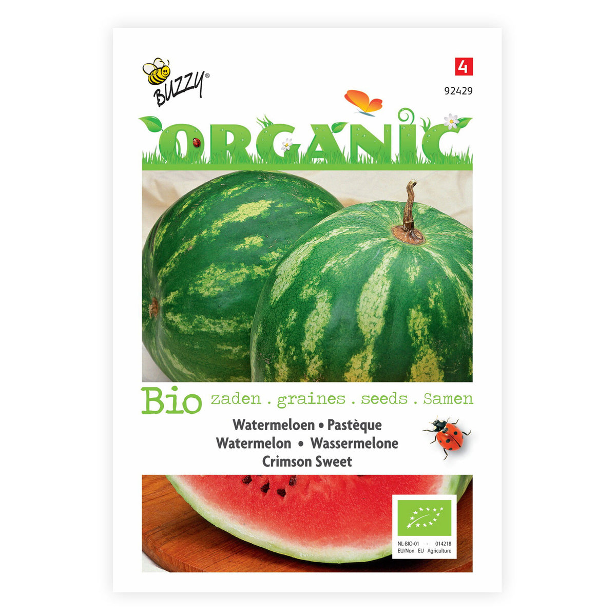 Watermelon Citrullus 'Crimson Sweet' - Organic 10 m² - Fruit seeds