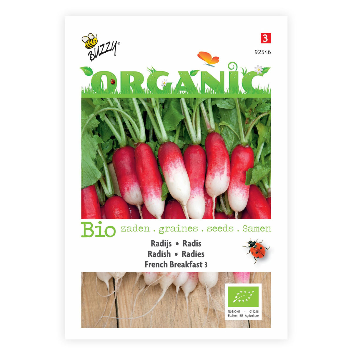 Radish Raphanus 'French Breakfast 3' - Organic 2 m² - Vegetable seeds