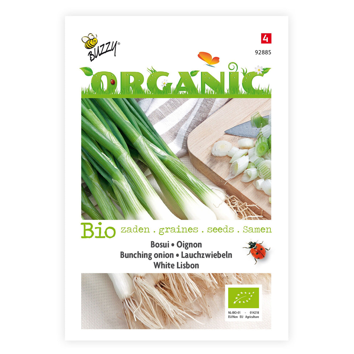 Scallion Allium 'White Lisbon' - Organic 2,25 m² - Vegetable seeds