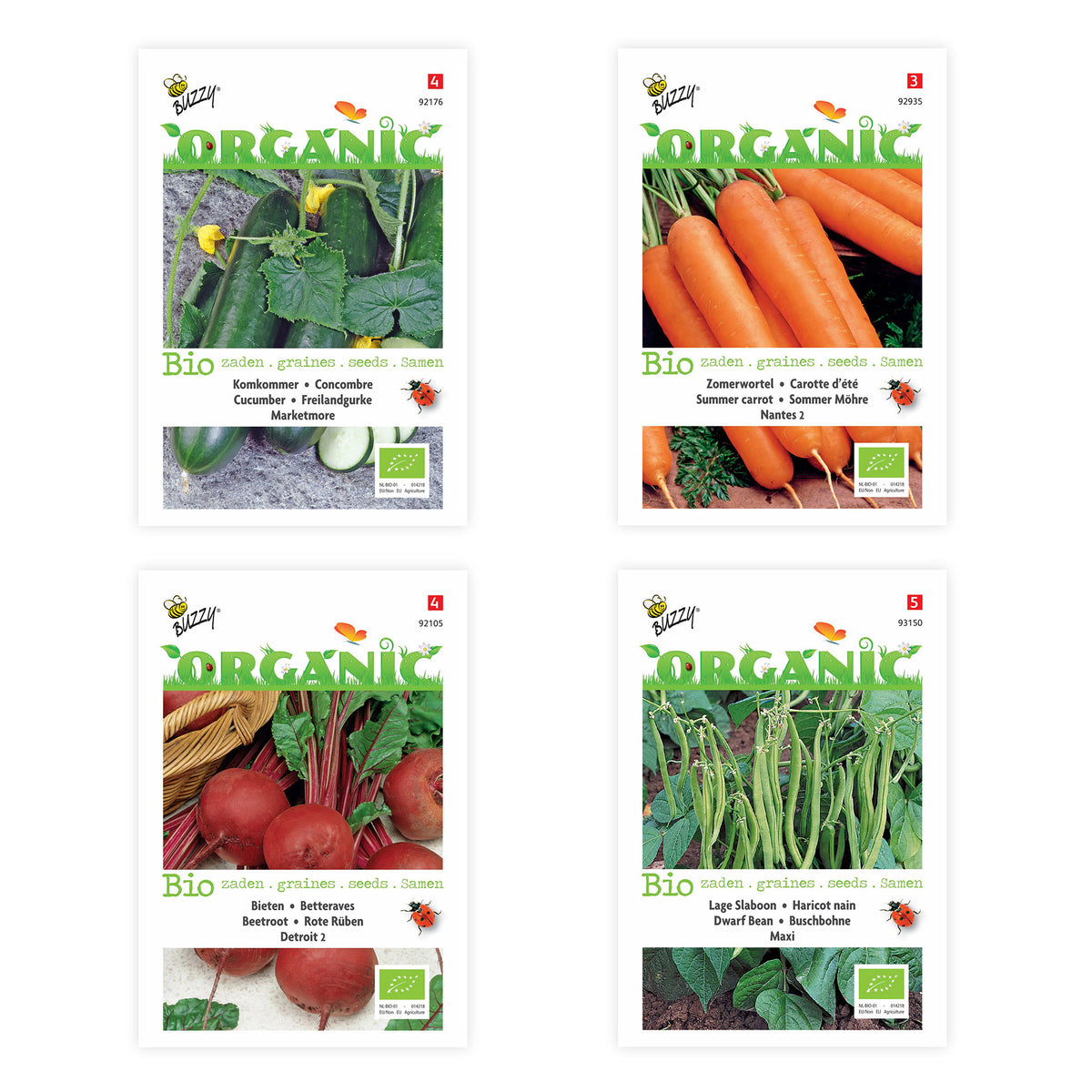 Children’s vegetable gardening starter package 'Easy Edibles' - Organic - Vegetable seeds