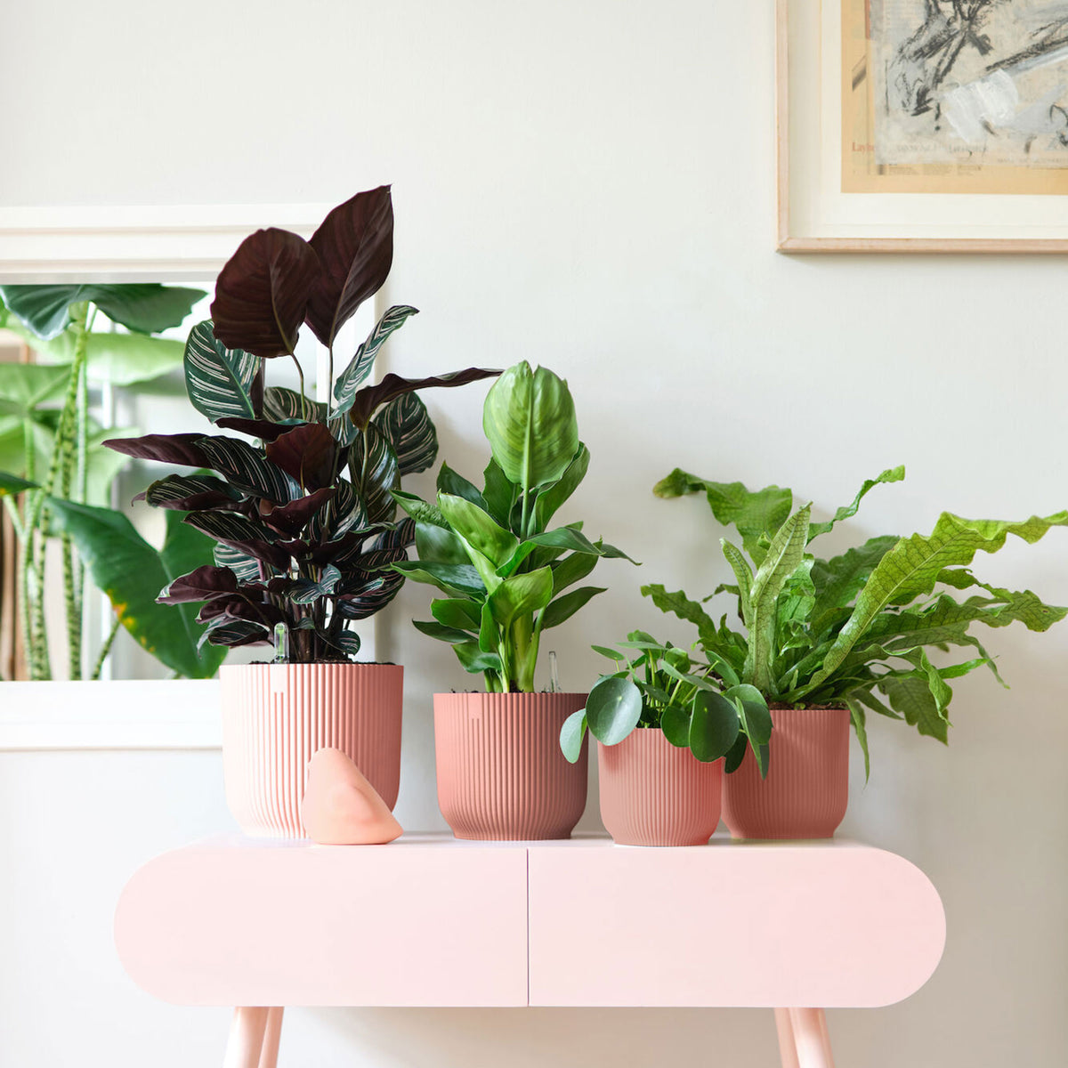 Elho flower pot Vibes Fold round pink - Indoor pot