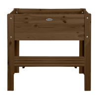 Raised garden bed brown