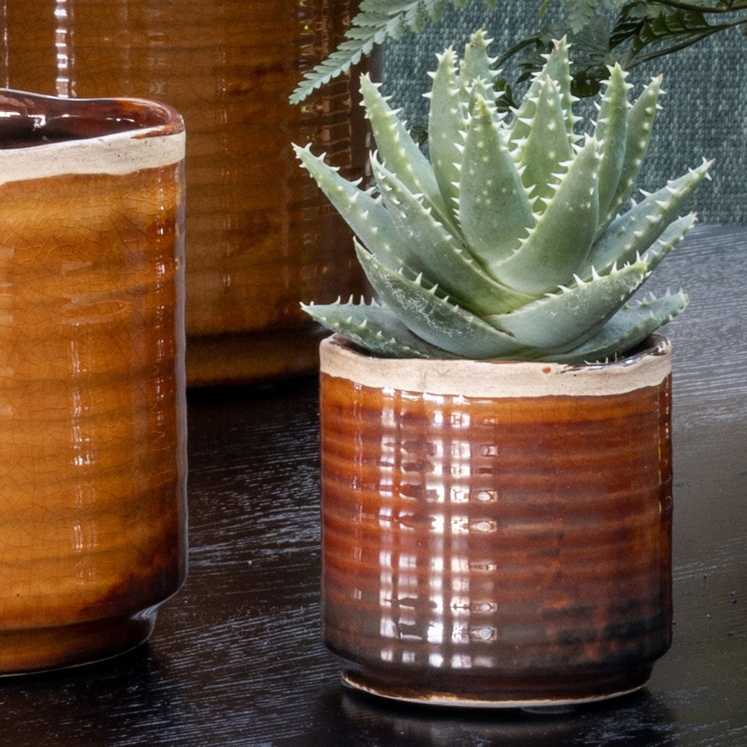 TS Flower pot Jordy round brown - Indoor pot