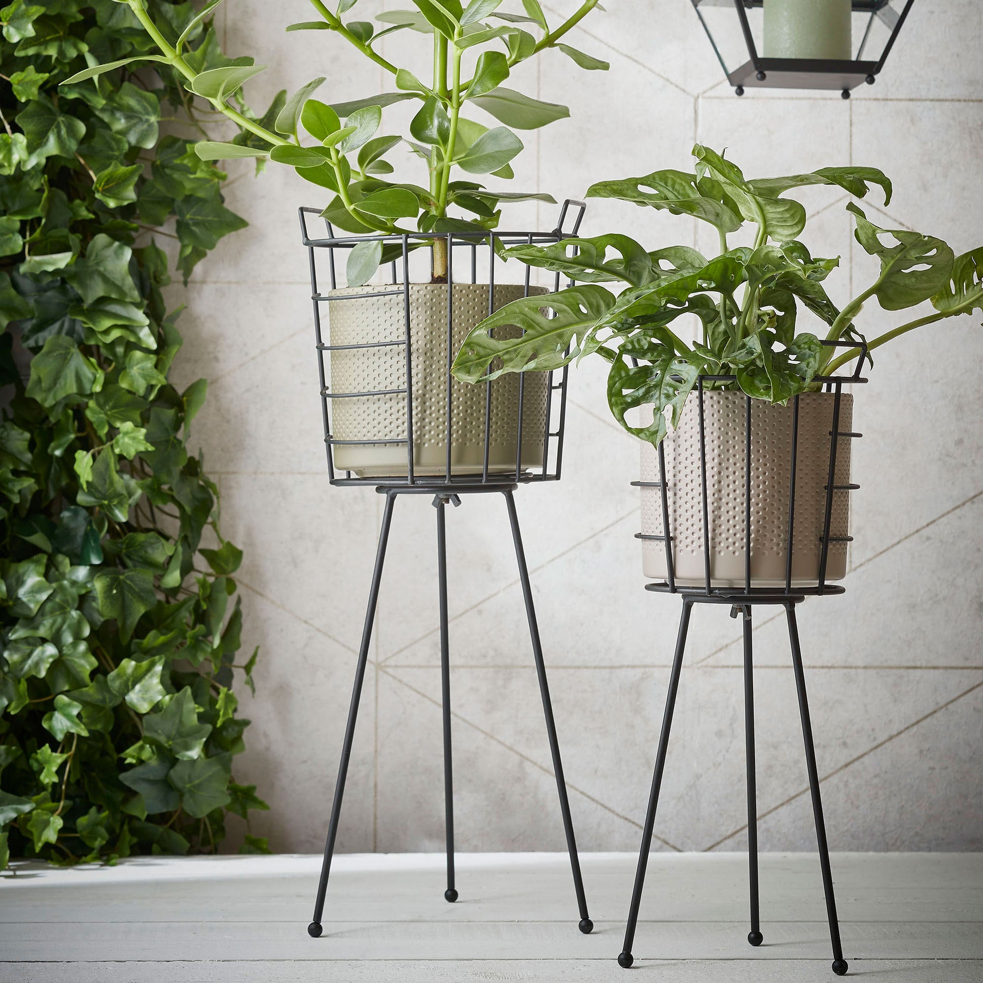 mica decorations plant pots Mica flower pot Era round green with plant stand