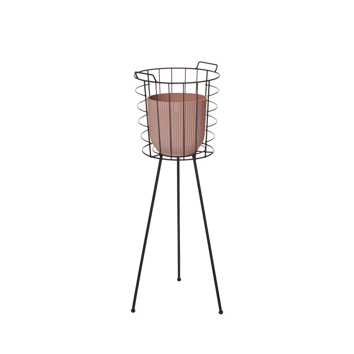 Elho flower pot Vibes Fold round white with plant stand - Indoor pot