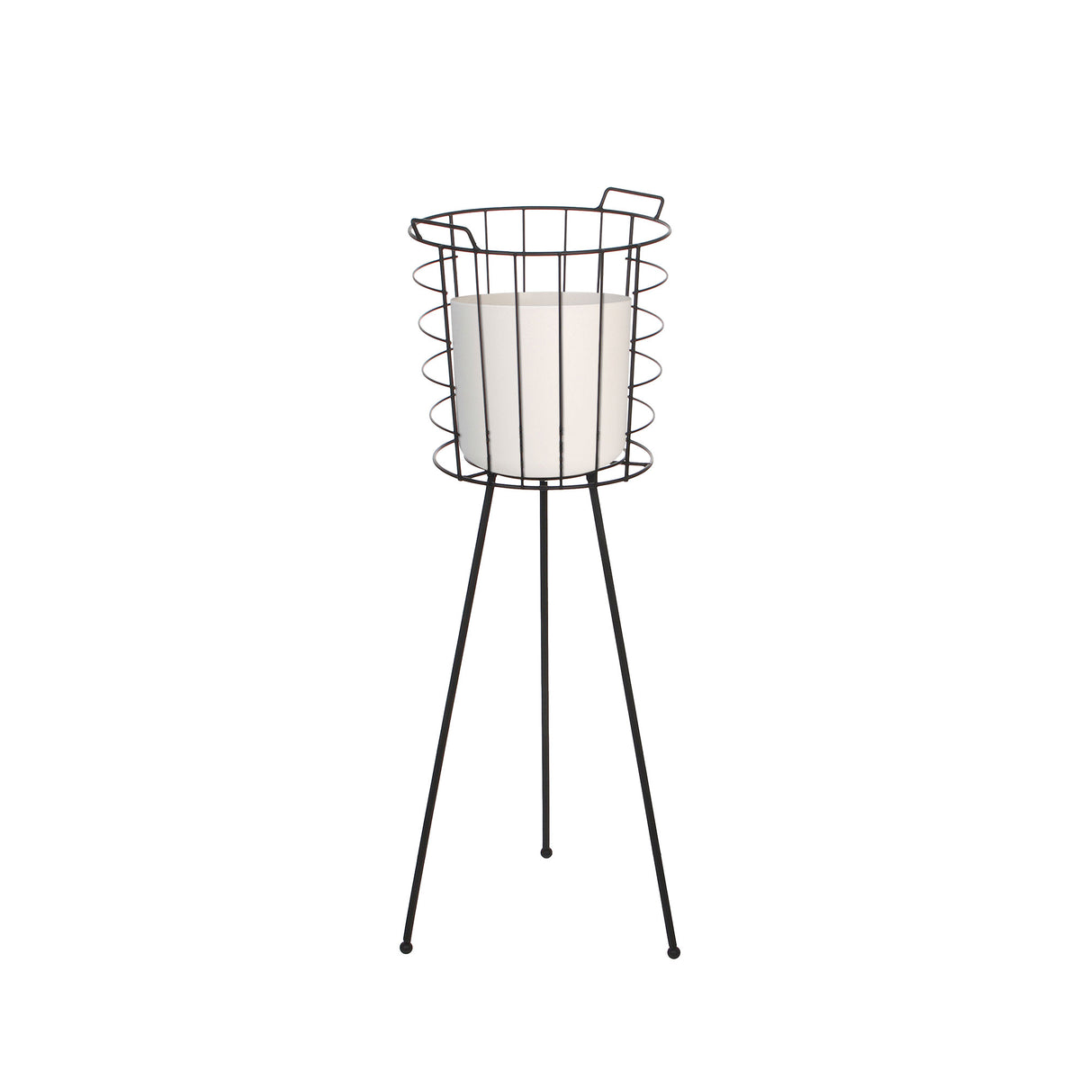 Elho flower pot Brussels round white with plant stand - Indoor pot