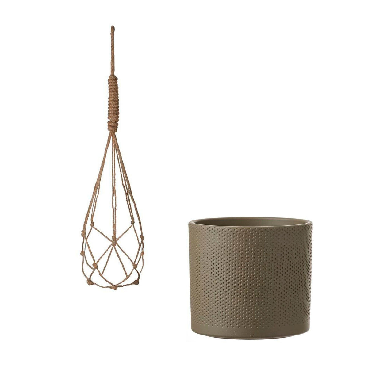 Tradescantia hanging artificial plant incl. decorative green pot and plant hanger