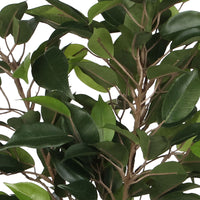 Ficus 'Natasja' green artificial plant incl. brown decorative pot