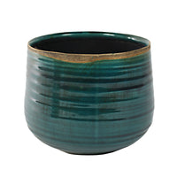 'Boston' artificial fern incl. decorative turquoise pot
