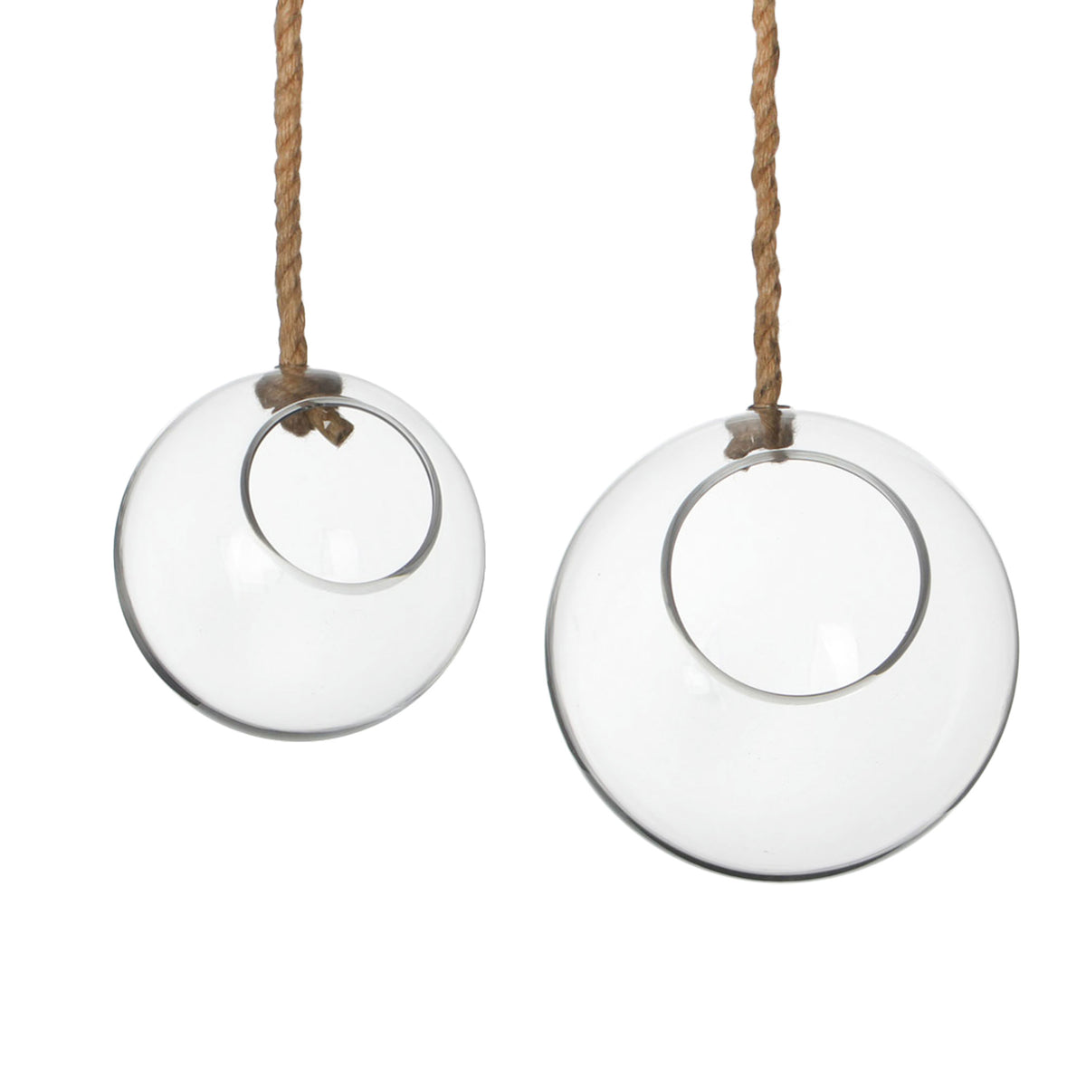 2x Mica Glass hanging pot Sil Bulb - Indoor pot