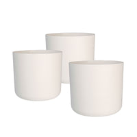 3x Elho Flower Pot B.for soft round white in three sizes - Indoor pot
