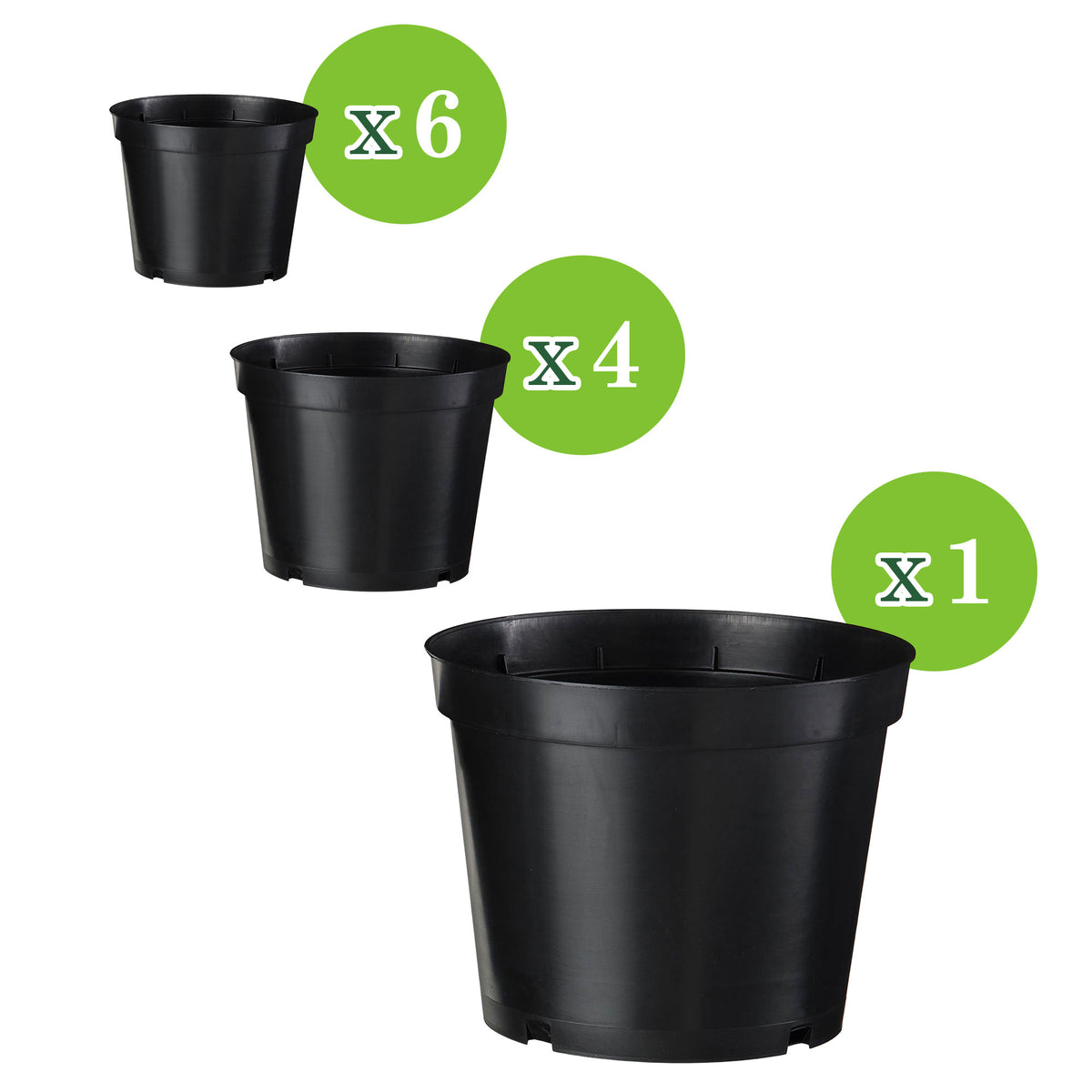 11x Nature Nursery Pot black