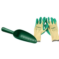 1x Trowel + 1x Gardening gloves green
