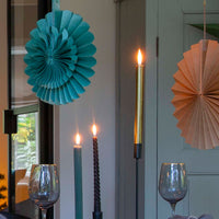 Christmas decorations Fan green paper