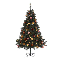 Artificial Christmas tree Black Box Trees 'Fynn' with ornaments and LED lighting