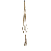 Basket Macrame 'Nelis' grey with plant hanger
