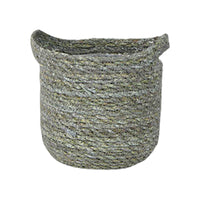 Basket Macrame 'Nelis' grey with plant hanger