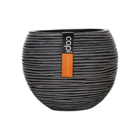 Capi Decorative pot Macrame 'Nature Rib' black with plant hanger