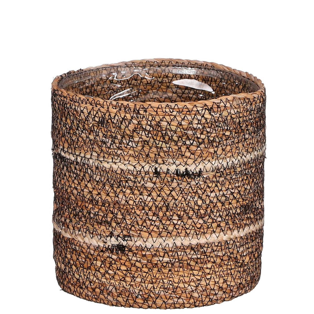 Mica basket 'Celestial' brown-white-black — indoor pot