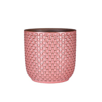 Mica flower pot, round 'Daan' pink — indoor pot