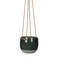 Mica hanging pot 'Resa' anthracite