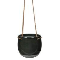 Mica hanging pot 'Resa' anthracite