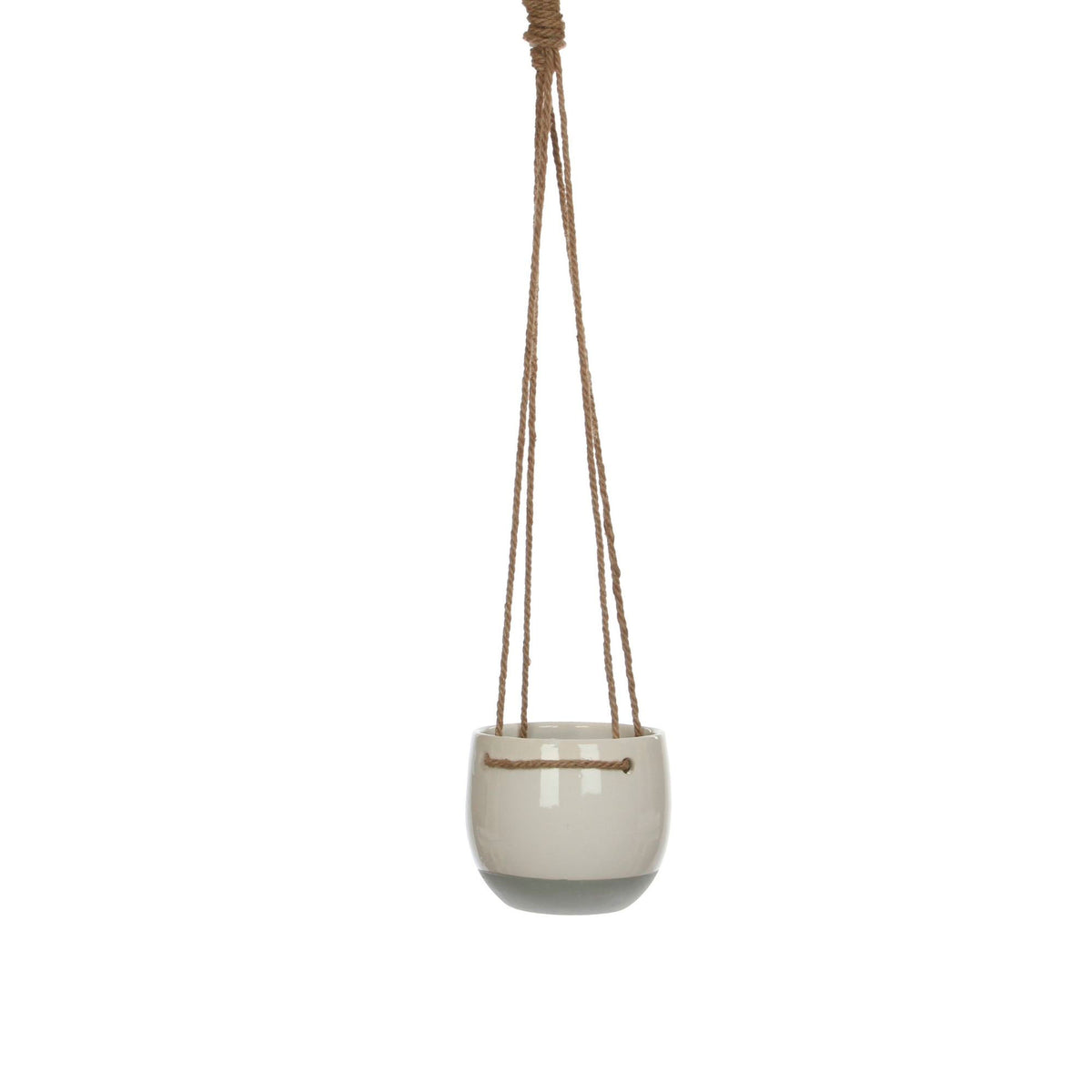 Mica hanging pot, round 'Resa' white — indoor pot