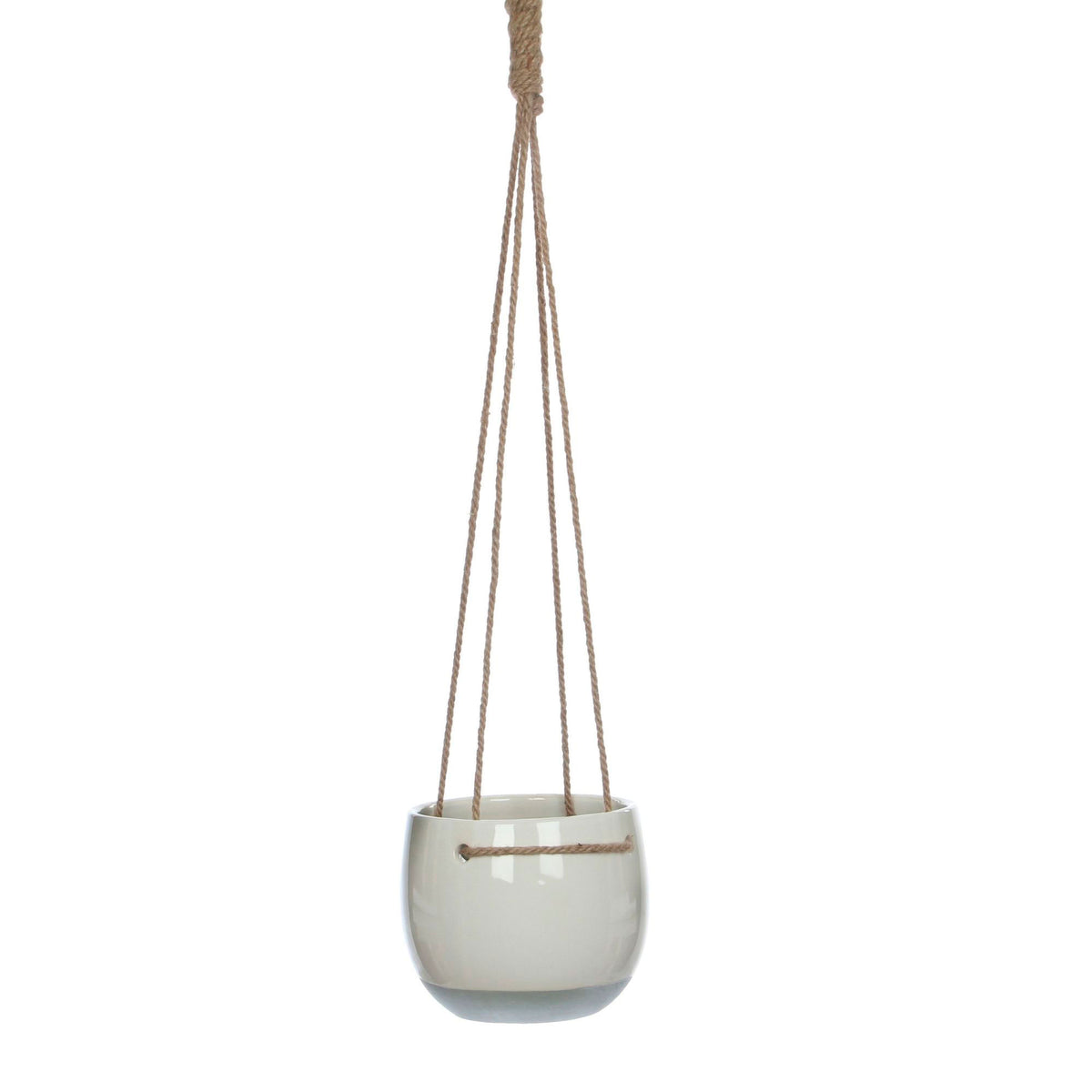 Mica hanging pot, round 'Resa' white — indoor pot