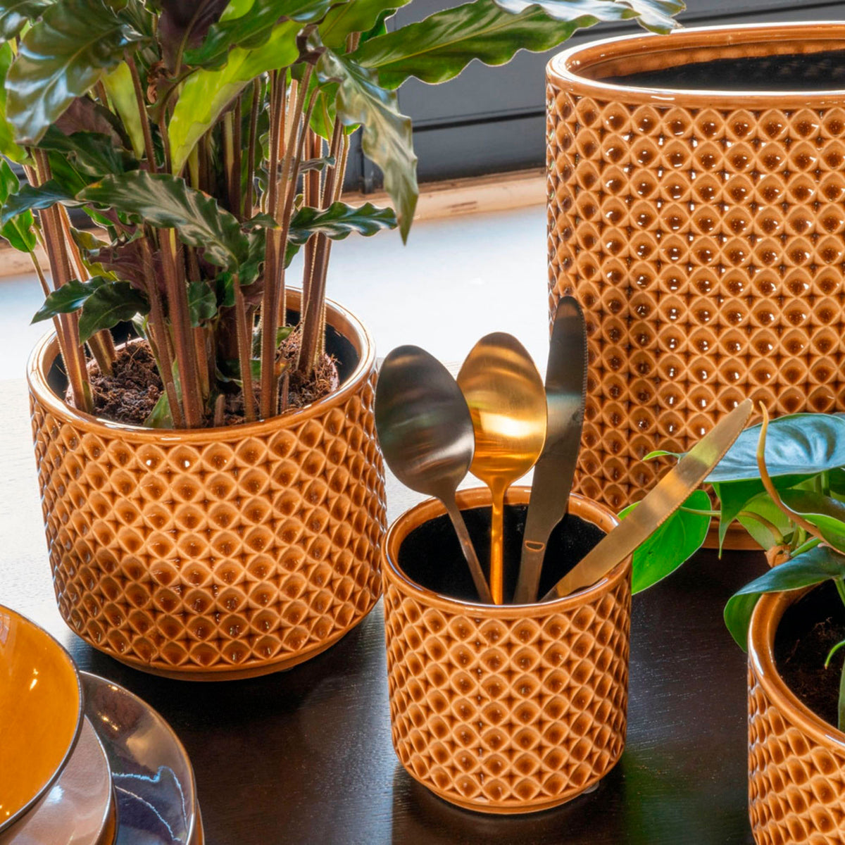 TS Decorative pot Thies yellow
