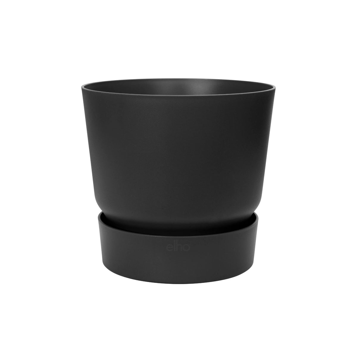 Elho greenville flower pot round black — outdoor pot