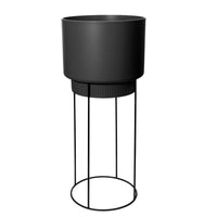 Elho b.for studio round with plant stand - Indoor pot Black