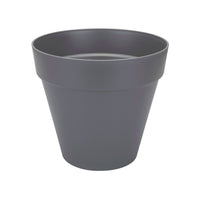 Elho loft urban round flower pot anthracite with wheels — outdoor pot
