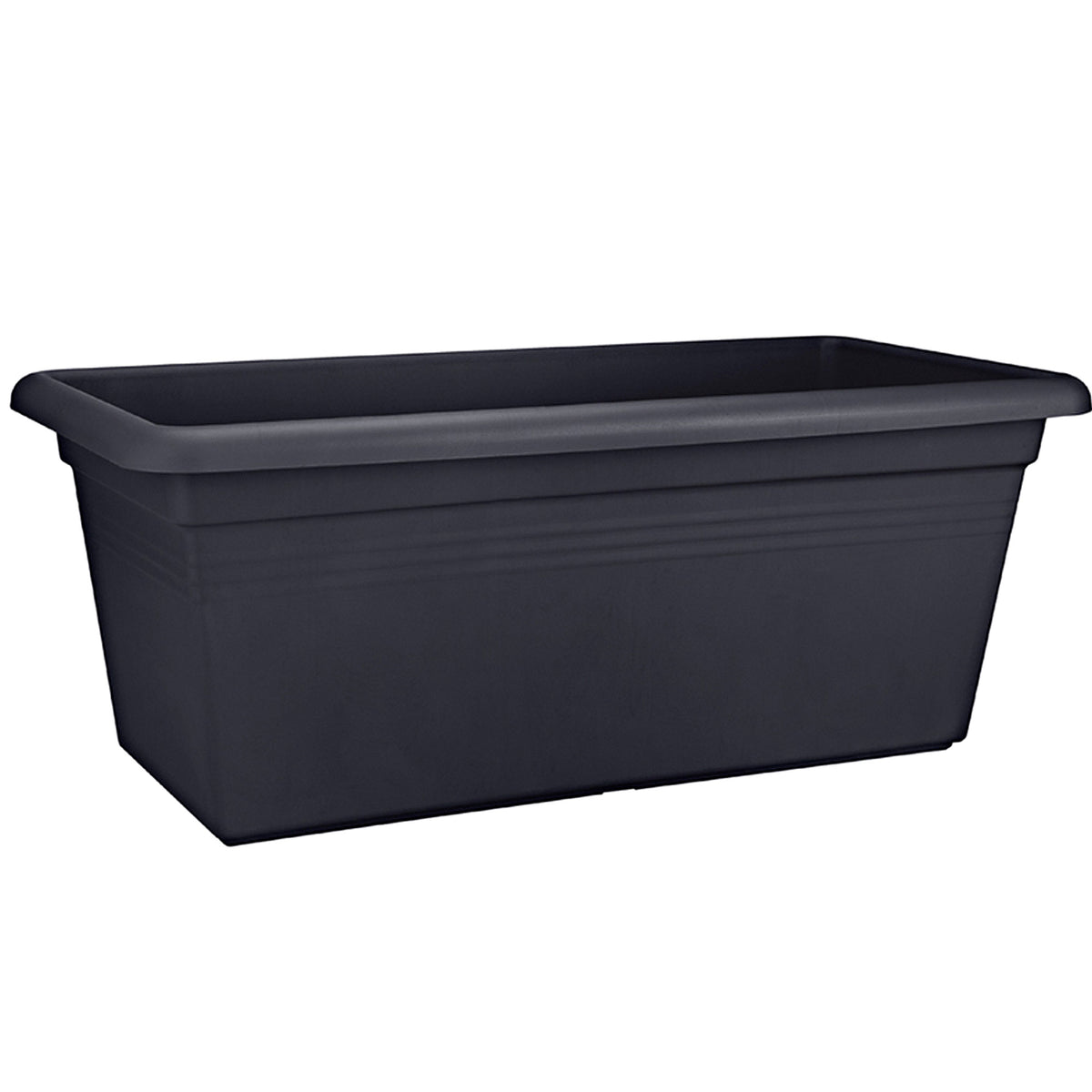 Elho flower pot Green basics garden rectangular black - Outdoor pot