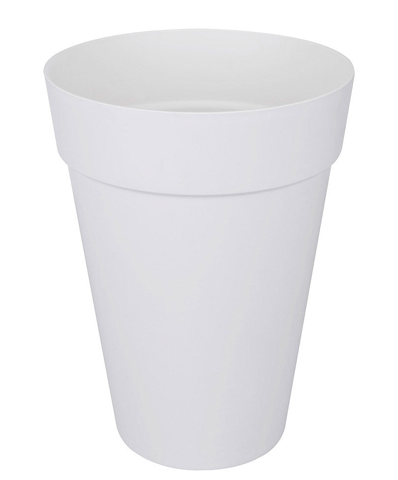 Elho Tall flower pot Loft urban round white - Outdoor pot