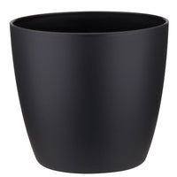 Elho flower pot Brussels round black with plant stand - Indoor pot