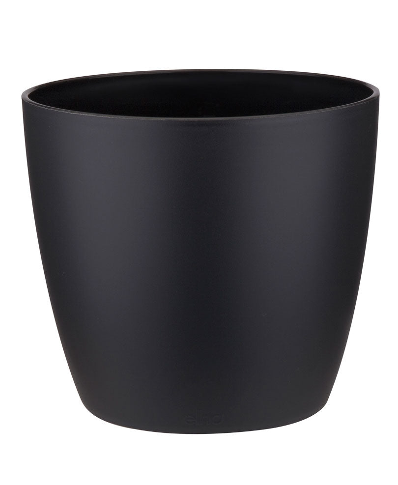 Elho flower pot Brussels round black with plant stand - Indoor pot