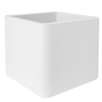 Elho flower pot Pure soft brick square white including wheels - Indoor and outdoor pot
