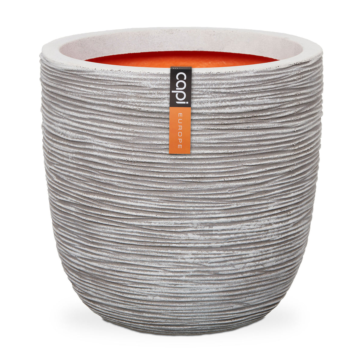 Capi flower pot Nature Rib pot ball round ivory — Indoor and outdoor pot