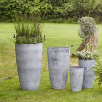 TS Tall flower pot Nova round grey - Indoor and outdoor pot