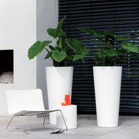 Elho tall flower pot Pure straight round white - Indoor and outdoor pot