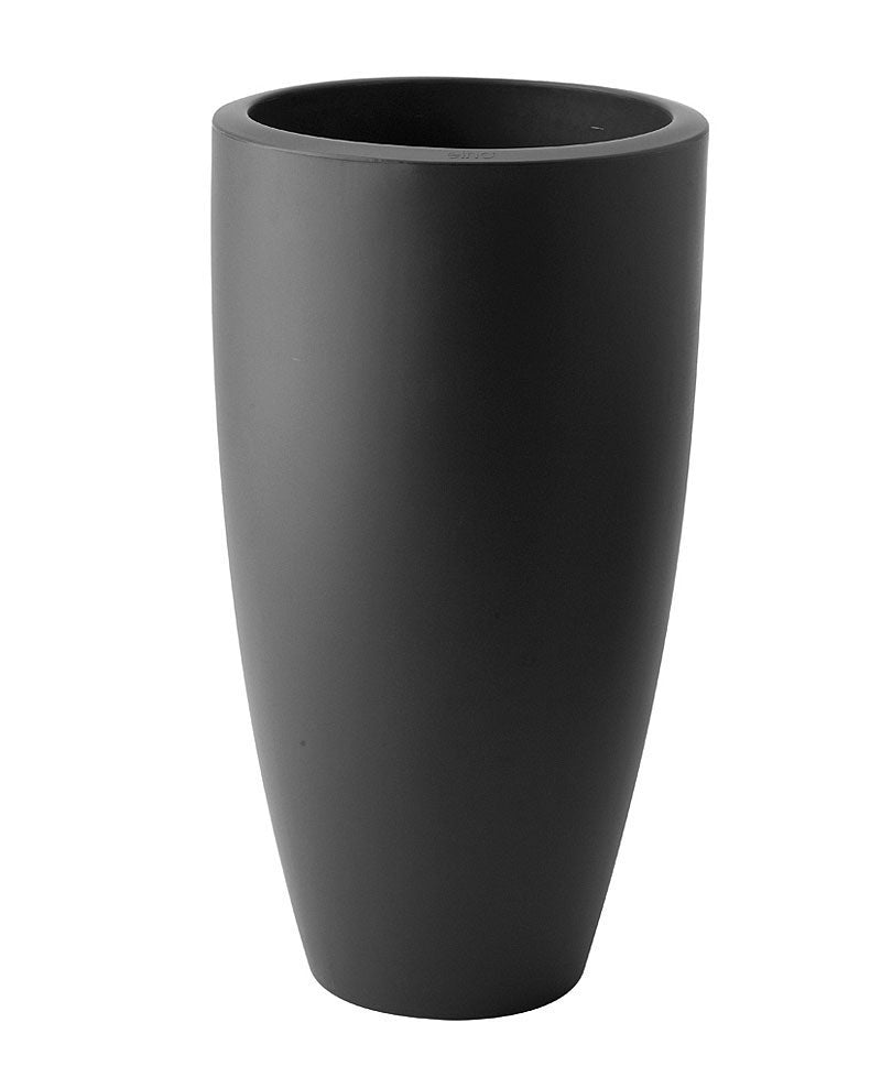 Elho tall flower pot Pure soft round anthracite - Indoor and outdoor pot