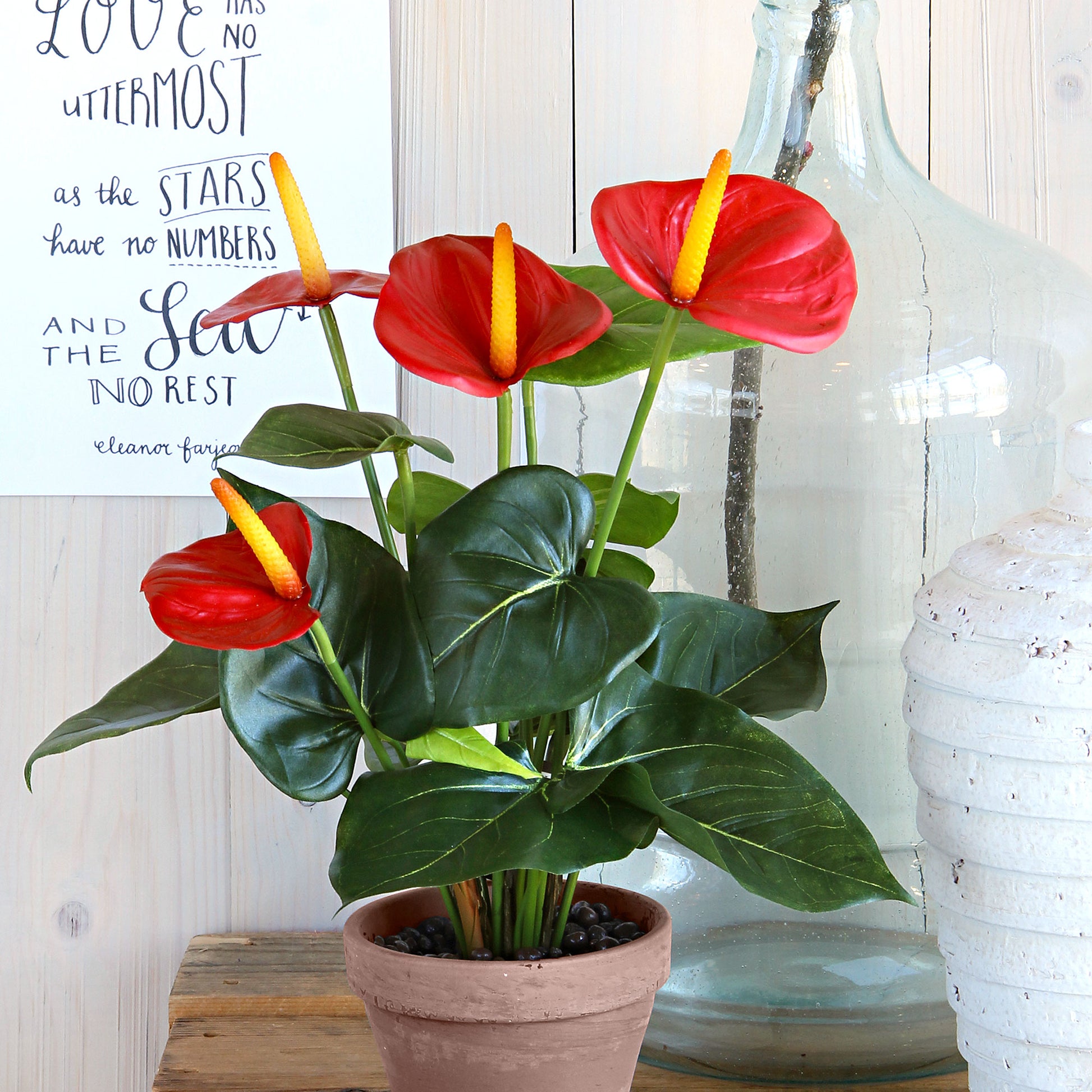 anthurium rouge artificiel Artificial Anthurium Red