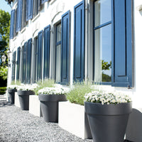 Elho flower pot Pure round anthracite - Indoor and outdoor pot