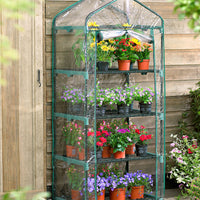 Nature Metal garden greenhouse green including 4 shelves